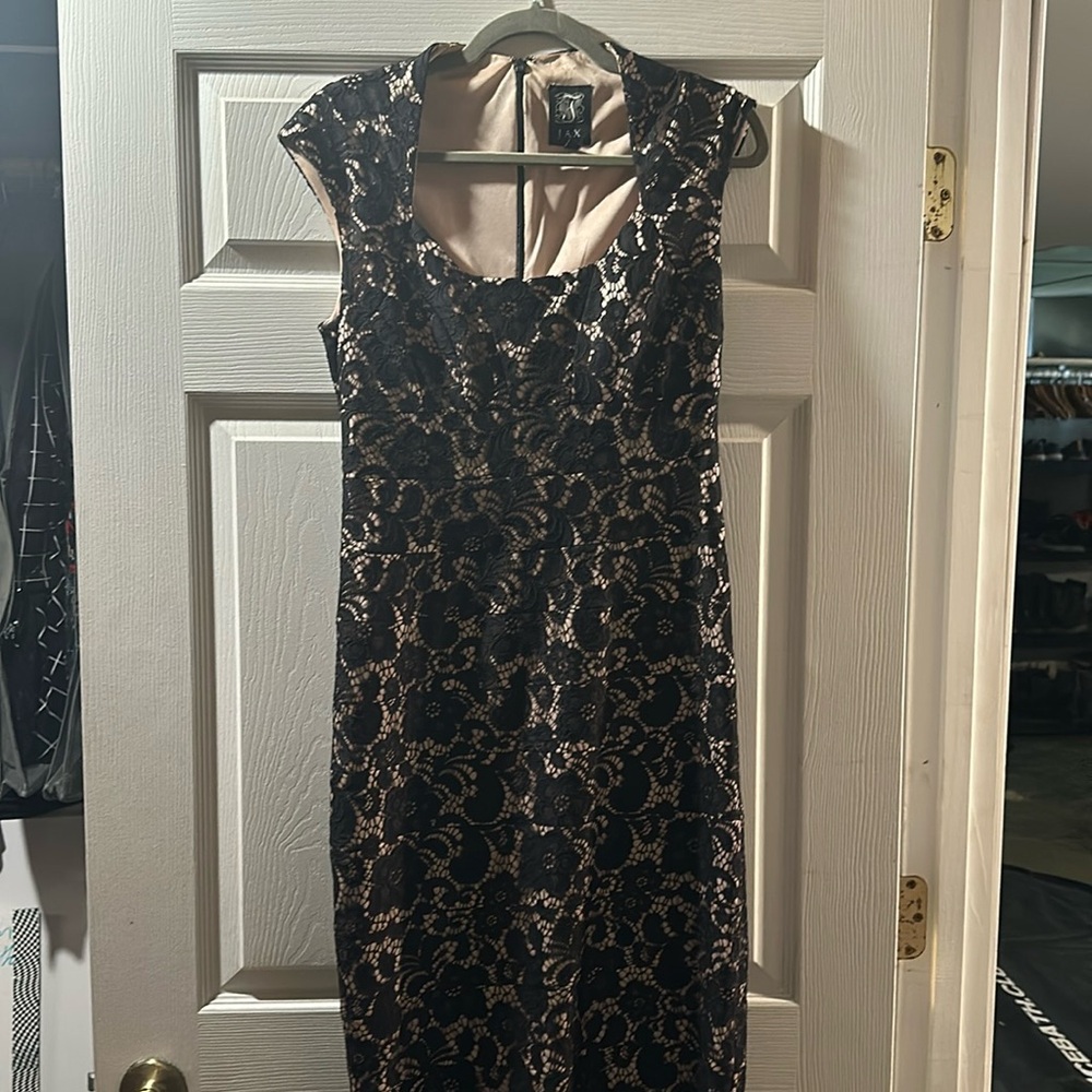Dress size 10 nude with black lace overlay